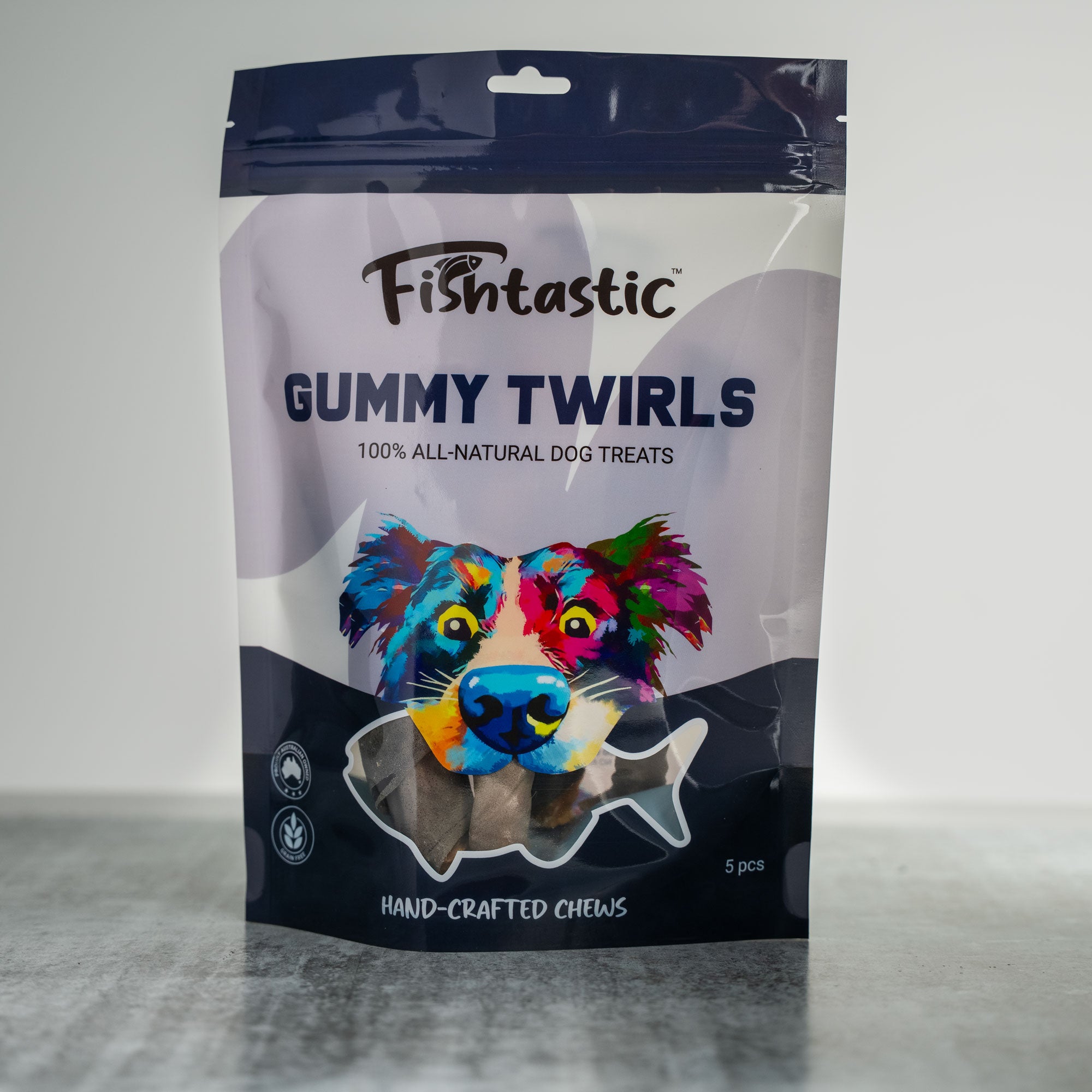 Fishtastic Gummy Twirls- Hand Crafted Chews (5pcs)