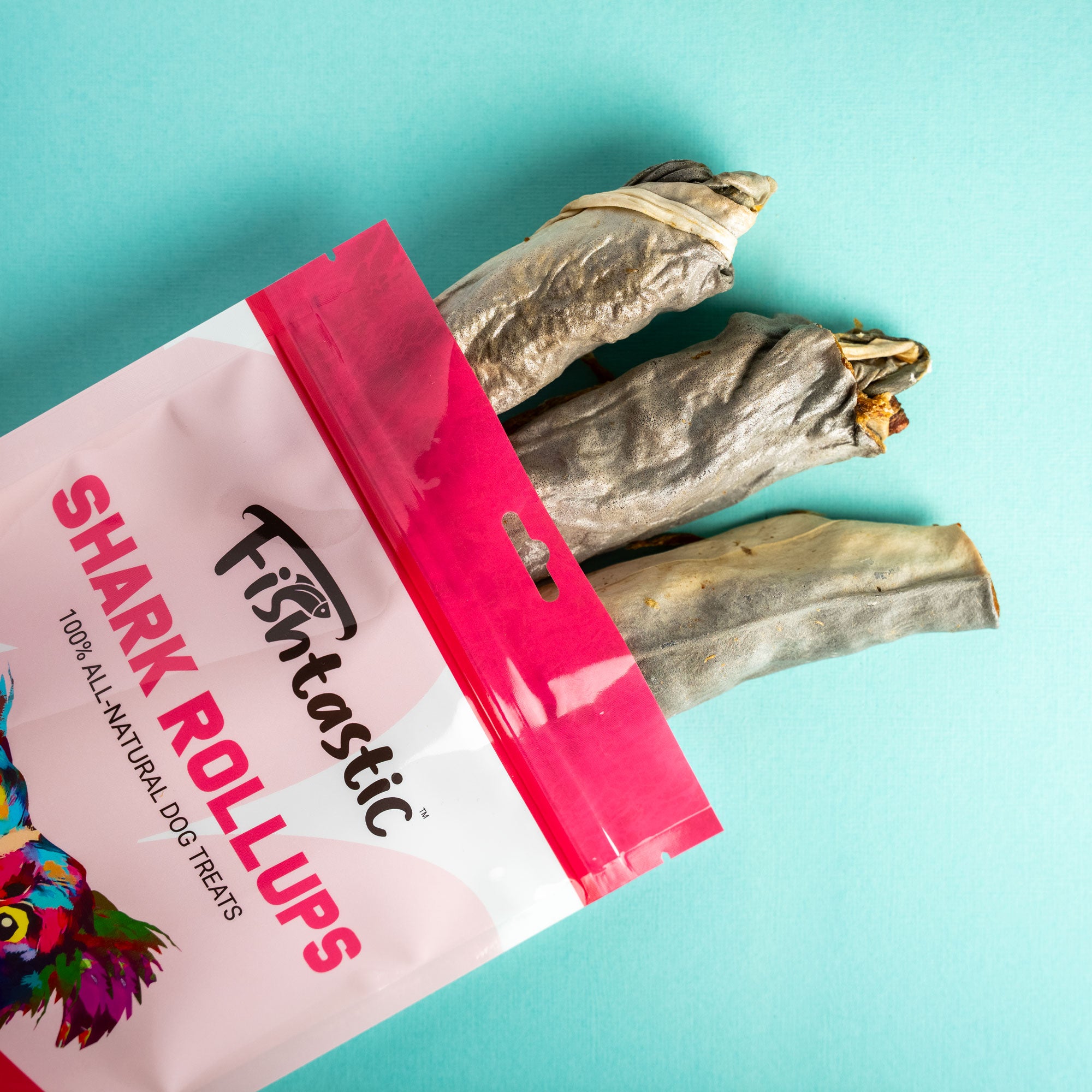 Fishtastic Shark Rollups- Hand Crafted Chews (3pcs)