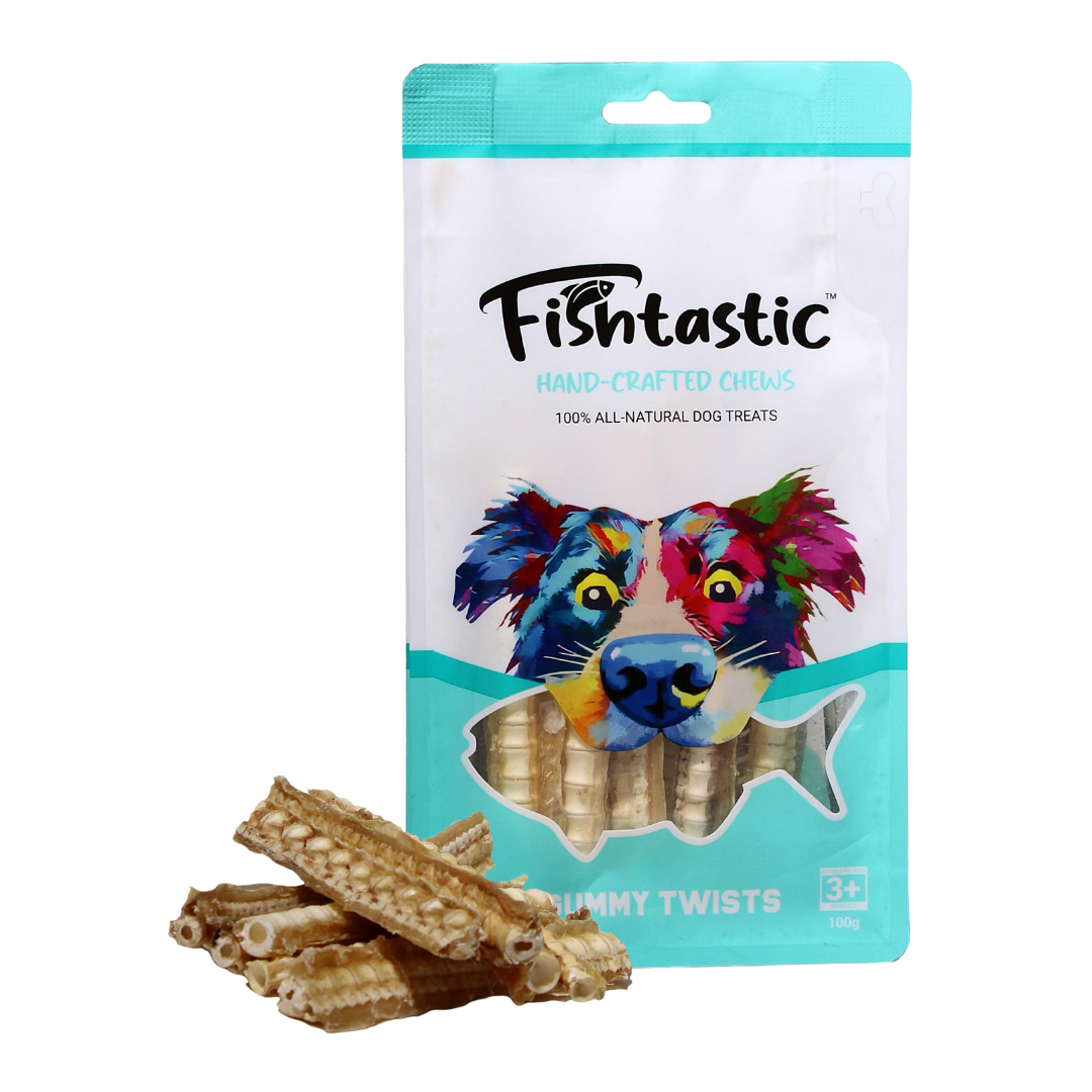 Fishtastic Gummy Twists - Hand Crafted Chews (100gram)